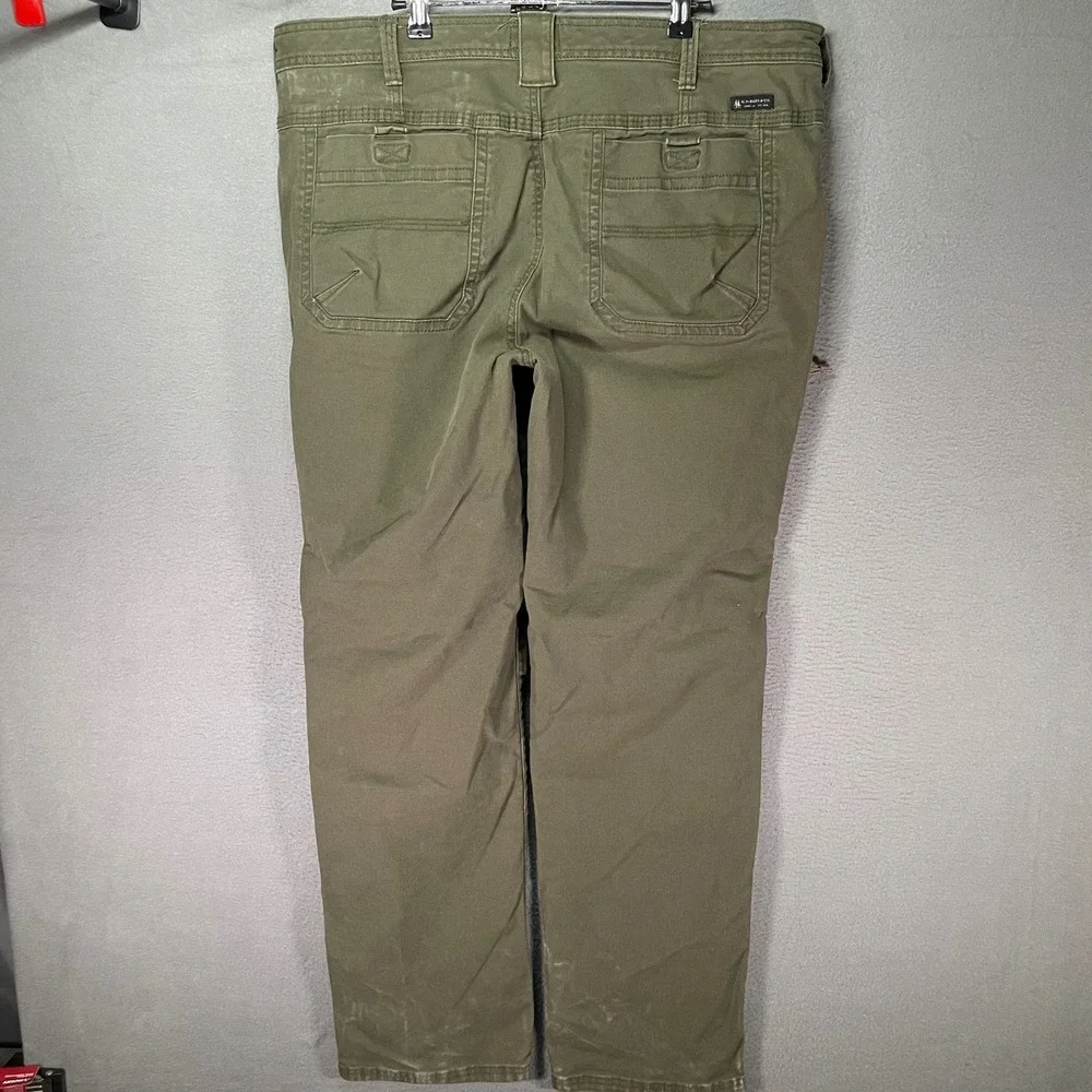G.H. Bass Mens 40x34‎ Canvas Pants Olive Green Workwear Utility